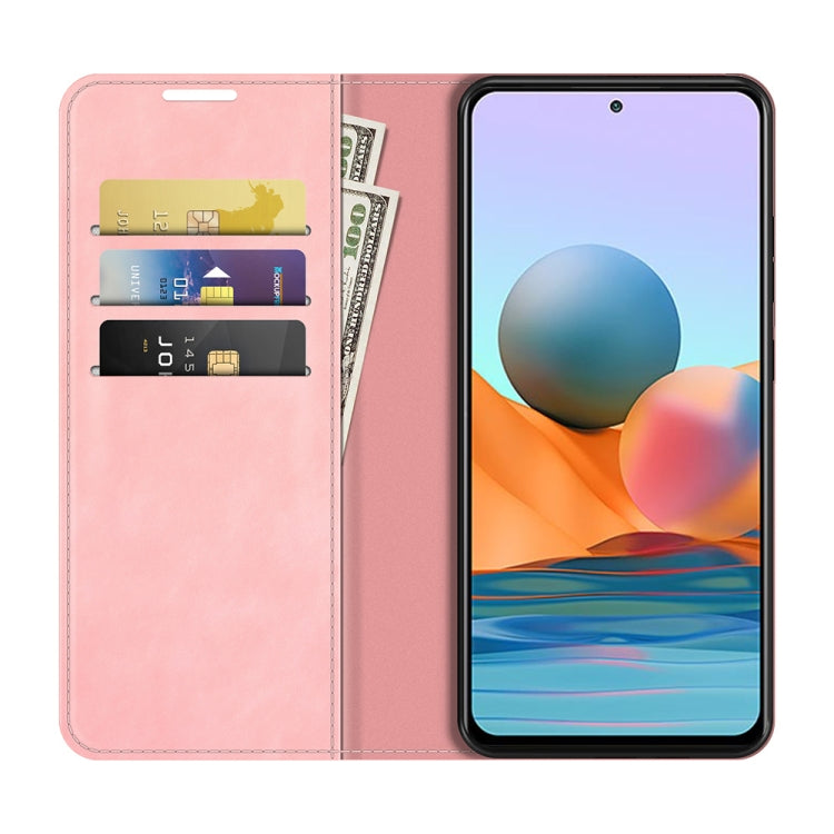 For Xiaomi Redmi Note 10 Pro / Note 10 Pro Max Retro-skin Business Magnetic Suction Leather Case with Holder & Card Slots & Wallet