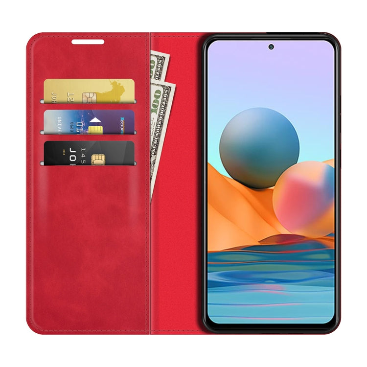 For Xiaomi Redmi Note 10 Pro / Note 10 Pro Max Retro-skin Business Magnetic Suction Leather Case with Holder & Card Slots & Wallet