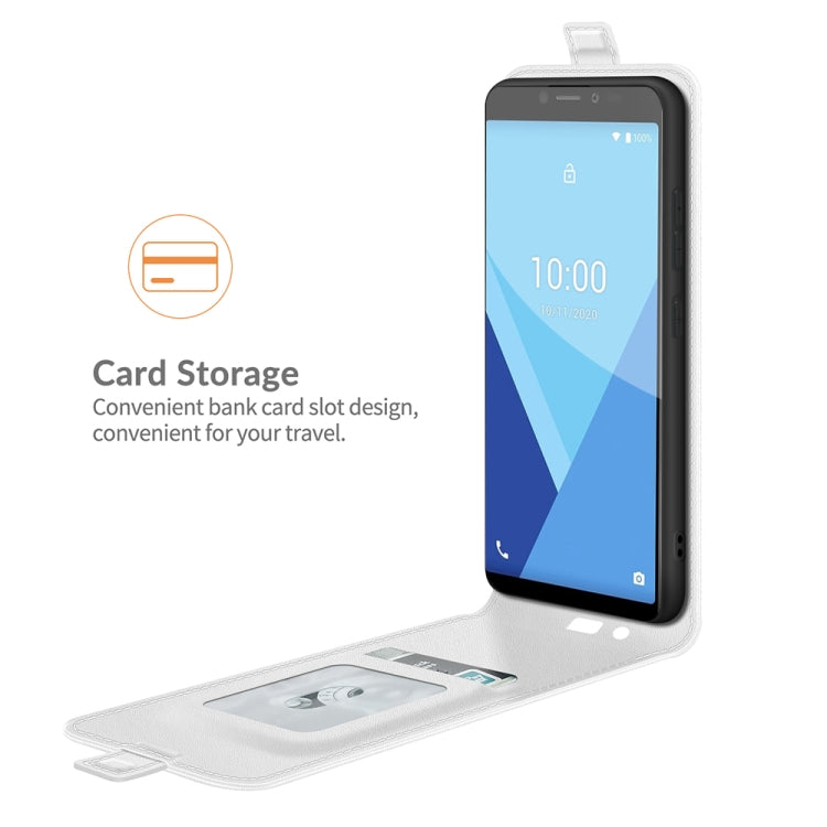 For WIKO Y51 R64 Texture Single Vertical Flip Leather Protective Case with Card Slots & Photo Frame
