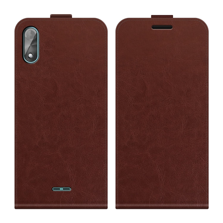 For WIKO Y51 R64 Texture Single Vertical Flip Leather Protective Case with Card Slots & Photo Frame