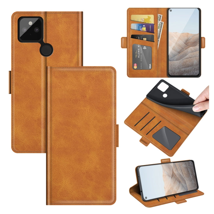 For Google Pixel 5A 5G Dual-side Magnetic Buckle Horizontal Flip Leather Case with Holder & Card Slots & Wallet