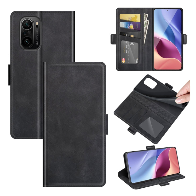 For Xiaomi Redmi K40 Pro / K40 / Poco F3 / Mi 11i Dual-side Magnetic Buckle Horizontal Flip Leather Case with Holder & Card Slots & Wallet