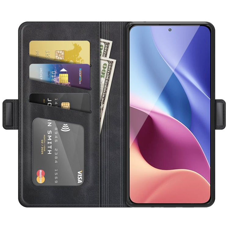 For Xiaomi Redmi K40 Pro / K40 / Poco F3 / Mi 11i Dual-side Magnetic Buckle Horizontal Flip Leather Case with Holder & Card Slots & Wallet