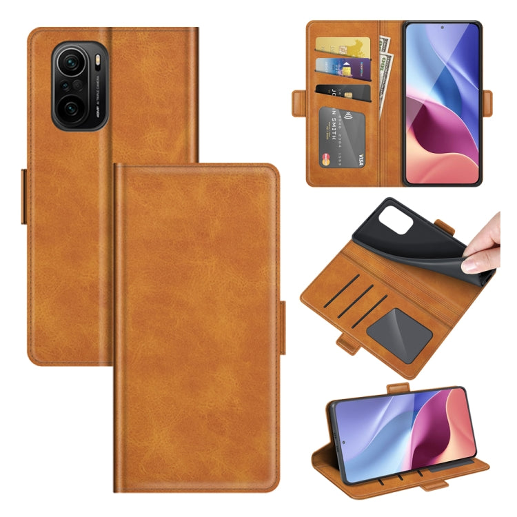For Xiaomi Redmi K40 Pro / K40 / Poco F3 / Mi 11i Dual-side Magnetic Buckle Horizontal Flip Leather Case with Holder & Card Slots & Wallet