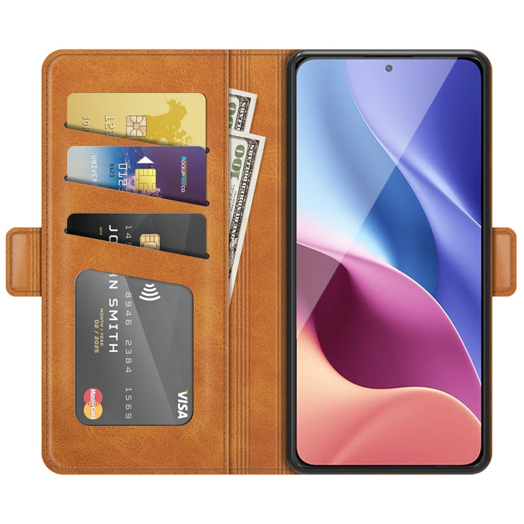 For Xiaomi Redmi K40 Pro / K40 / Poco F3 / Mi 11i Dual-side Magnetic Buckle Horizontal Flip Leather Case with Holder & Card Slots & Wallet