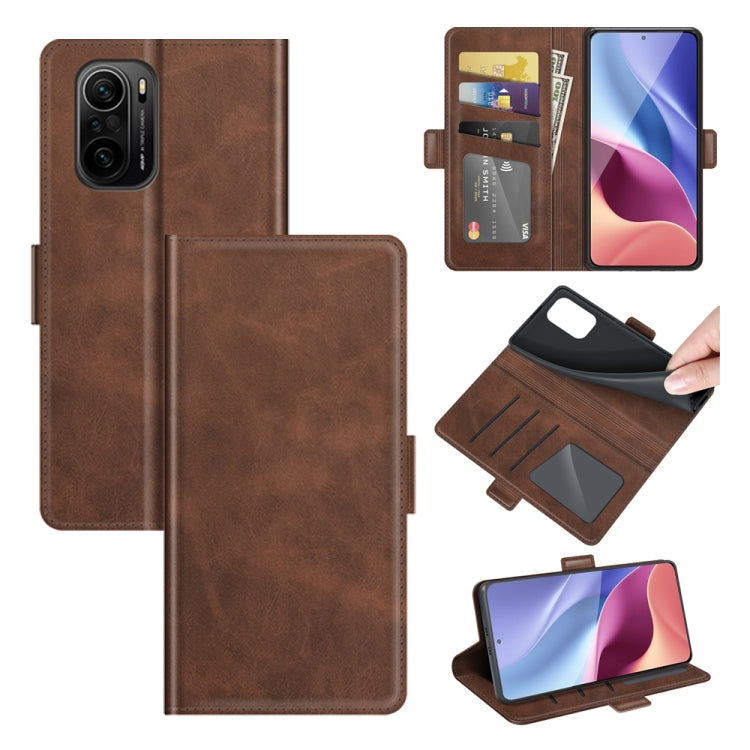 For Xiaomi Redmi K40 Pro / K40 / Poco F3 / Mi 11i Dual-side Magnetic Buckle Horizontal Flip Leather Case with Holder & Card Slots & Wallet