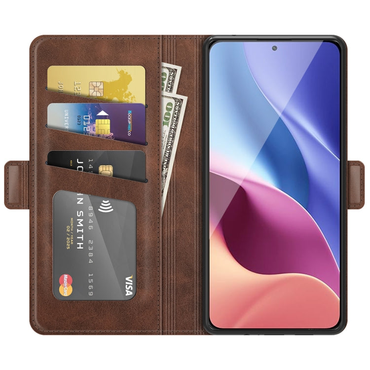 For Xiaomi Redmi K40 Pro / K40 / Poco F3 / Mi 11i Dual-side Magnetic Buckle Horizontal Flip Leather Case with Holder & Card Slots & Wallet