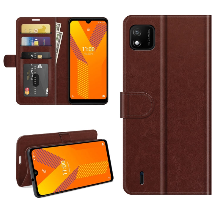 For wiko Y62 R64 Texture Single Horizontal Flip Protective Case with Holder & Card Slots & Wallet& Photo Frame