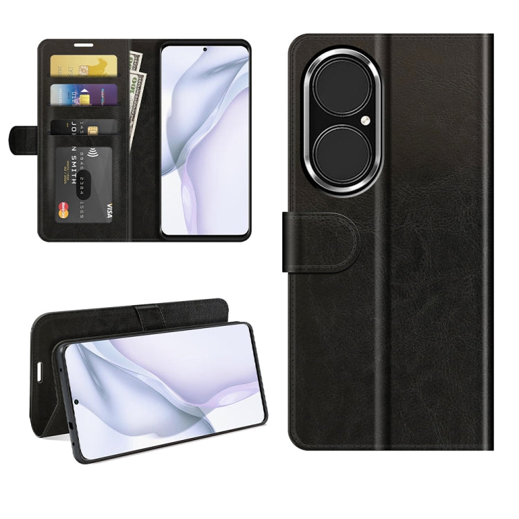 For Huawei P50 R64 Texture Single Horizontal Flip Protective Case with Holder & Card Slots & Wallet& Photo Frame