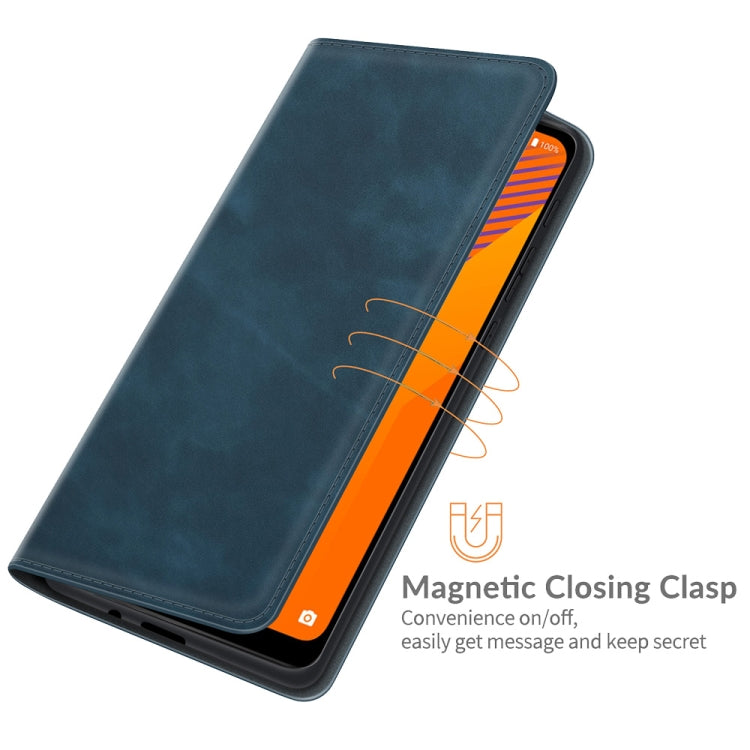 For Wiko Y62 Retro-skin Business Magnetic Suction Leather Case with Holder & Card Slots & Wallet