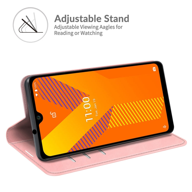 For Wiko Y62 Retro-skin Business Magnetic Suction Leather Case with Holder & Card Slots & Wallet