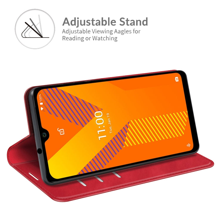 For Wiko Y62 Retro-skin Business Magnetic Suction Leather Case with Holder & Card Slots & Wallet