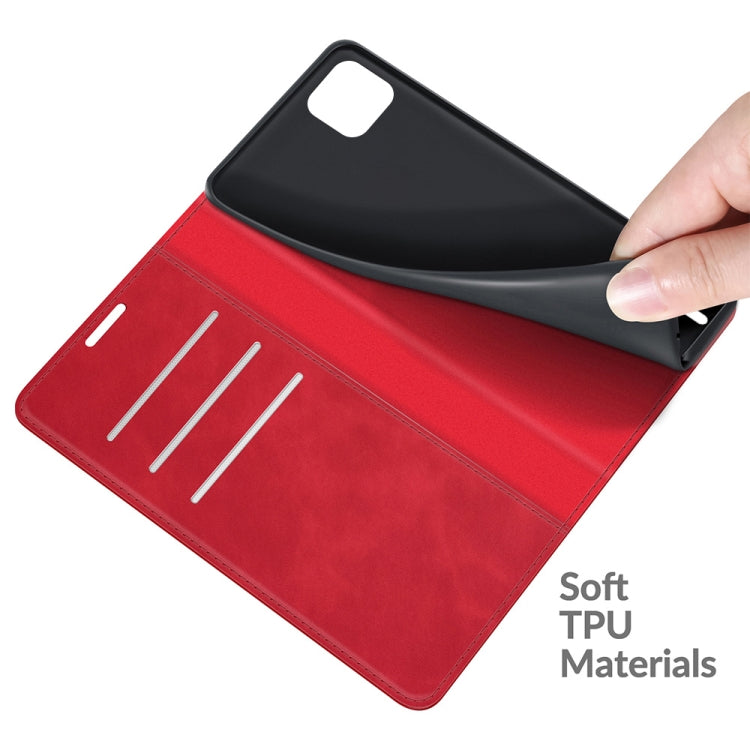 For Wiko Y62 Retro-skin Business Magnetic Suction Leather Case with Holder & Card Slots & Wallet