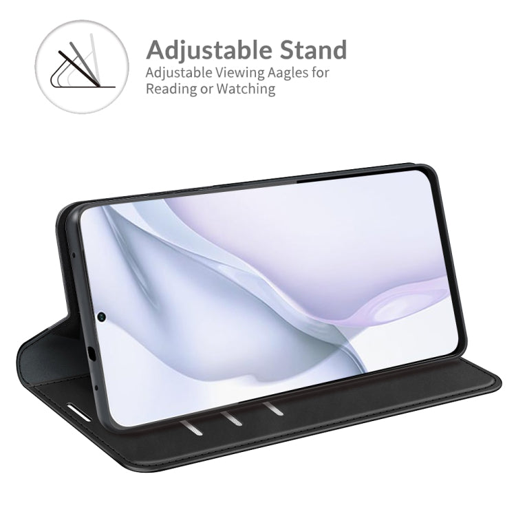 For Huawei P50 Retro-skin Business Magnetic Suction Leather Case with Holder & Card Slots & Wallet