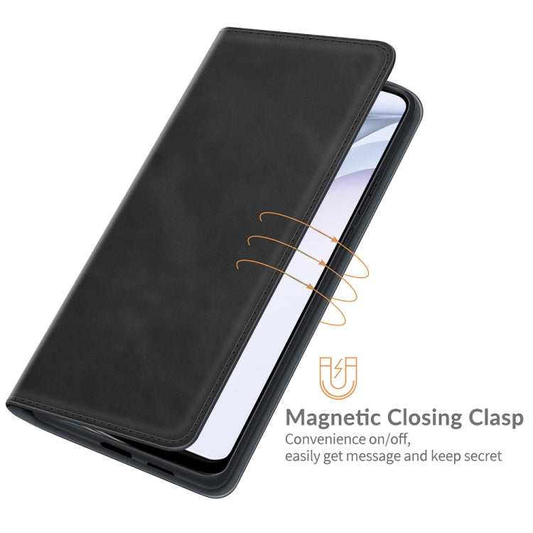 For Huawei P50 Retro-skin Business Magnetic Suction Leather Case with Holder & Card Slots & Wallet