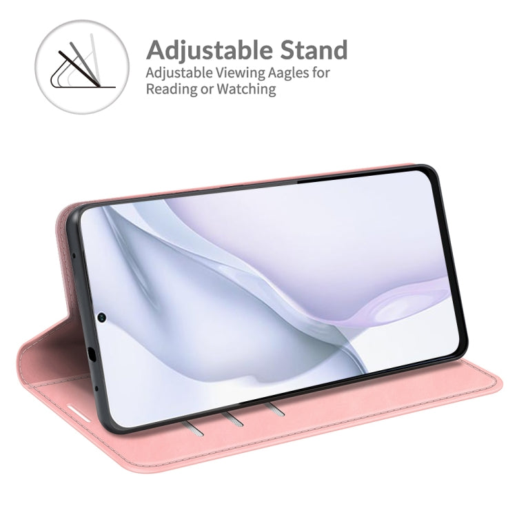 For Huawei P50 Retro-skin Business Magnetic Suction Leather Case with Holder & Card Slots & Wallet