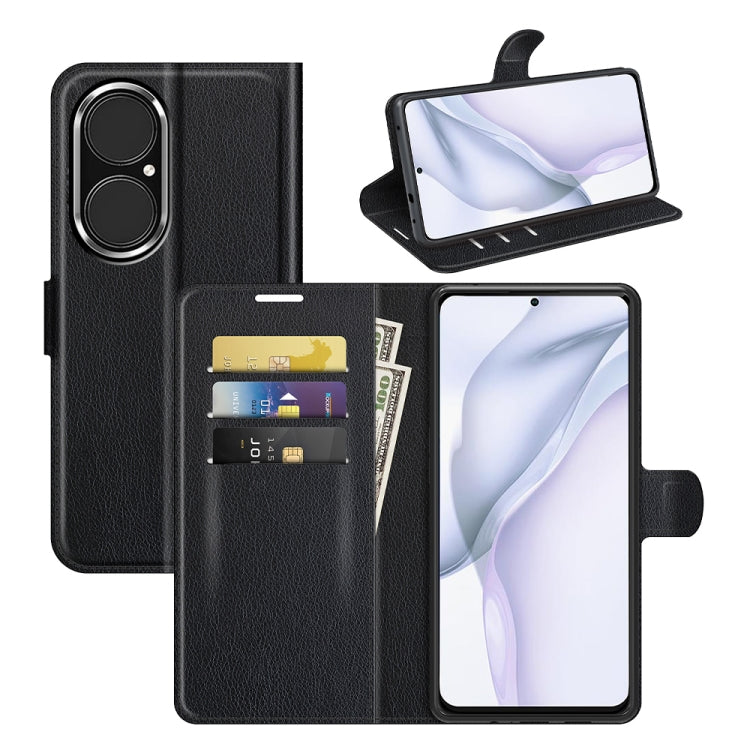 For Huawei P50 Litchi Texture Horizontal Flip Protective Case with Holder & Card Slots & Wallet