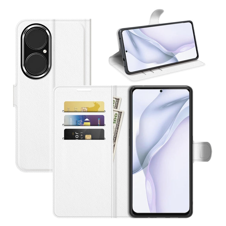 For Huawei P50 Litchi Texture Horizontal Flip Protective Case with Holder & Card Slots & Wallet