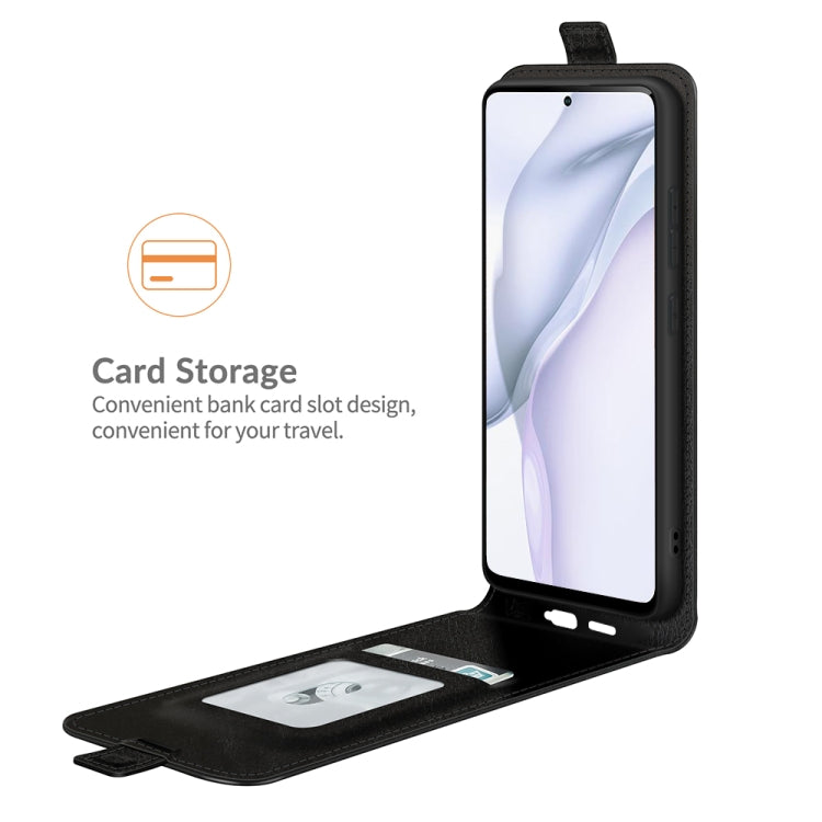 For Huawei P50 R64 Texture Single Vertical Flip Leather Protective Case with Card Slots & Photo Frame