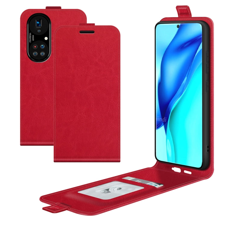 For Huawei P50 Pro R64 Texture Single Vertical Flip Leather Protective Case with Card Slots & Photo Frame