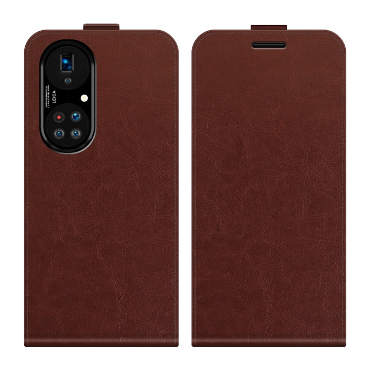 For Huawei P50 Pro R64 Texture Single Vertical Flip Leather Protective Case with Card Slots & Photo Frame
