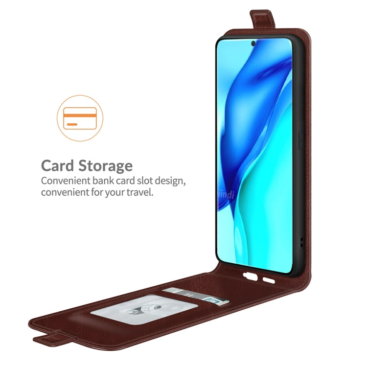 For Huawei P50 Pro R64 Texture Single Vertical Flip Leather Protective Case with Card Slots & Photo Frame