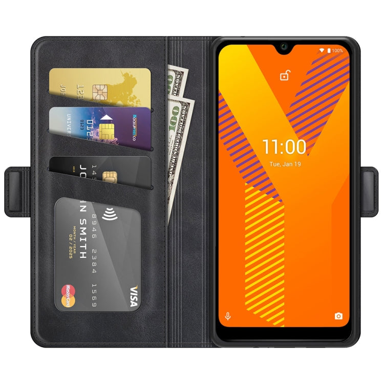 For Wiko Y62 Dual-side Magnetic Buckle Horizontal Flip Leather Case with Holder & Card Slots & Wallet