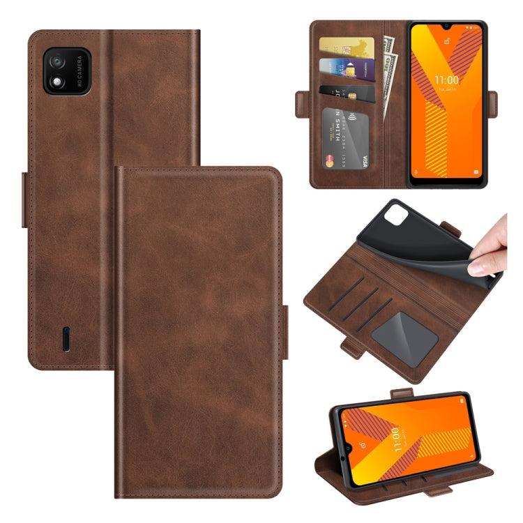 For Wiko Y62 Dual-side Magnetic Buckle Horizontal Flip Leather Case with Holder & Card Slots & Wallet