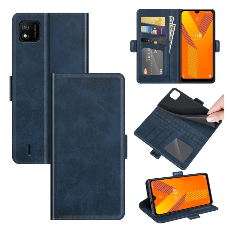 For Wiko Y62 Dual-side Magnetic Buckle Horizontal Flip Leather Case with Holder & Card Slots & Wallet