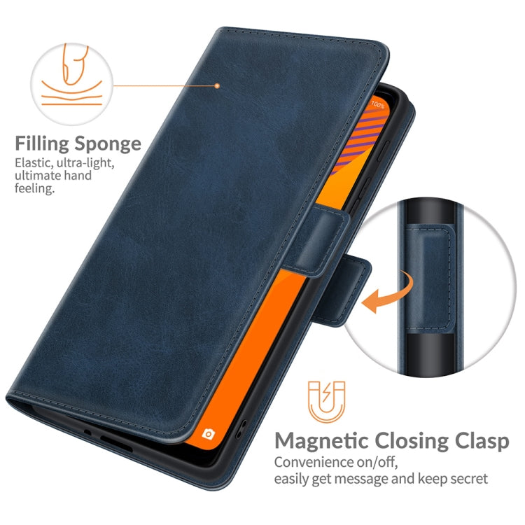 For Wiko Y62 Dual-side Magnetic Buckle Horizontal Flip Leather Case with Holder & Card Slots & Wallet