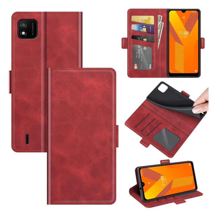 For Wiko Y62 Dual-side Magnetic Buckle Horizontal Flip Leather Case with Holder & Card Slots & Wallet