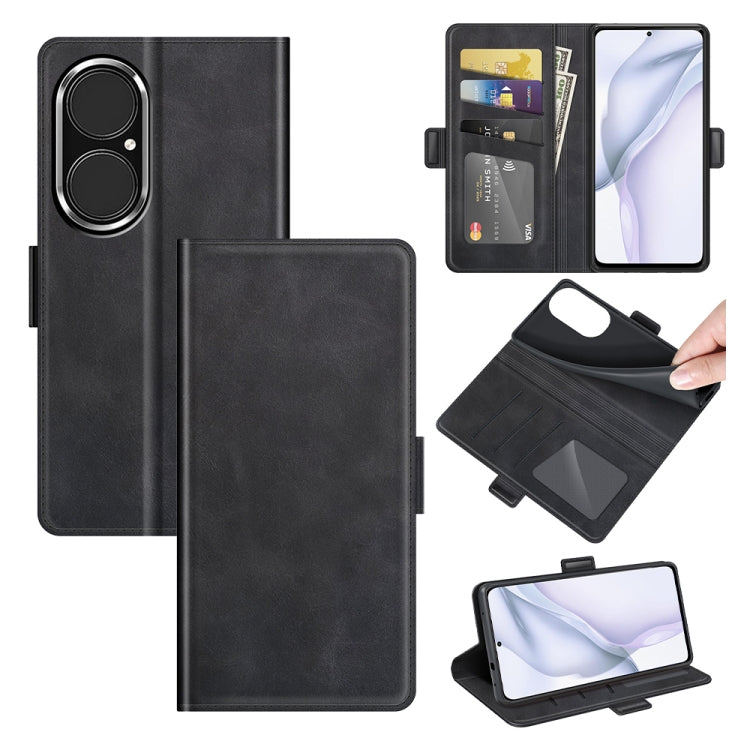 For Huawei P50 Dual-side Magnetic Buckle Horizontal Flip Leather Case with Holder & Card Slots & Wallet