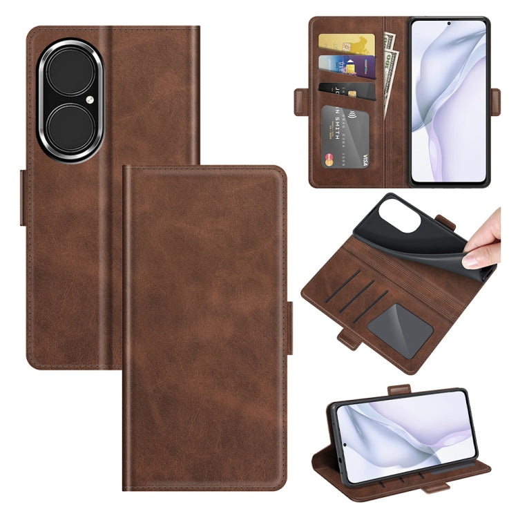 For Huawei P50 Dual-side Magnetic Buckle Horizontal Flip Leather Case with Holder & Card Slots & Wallet