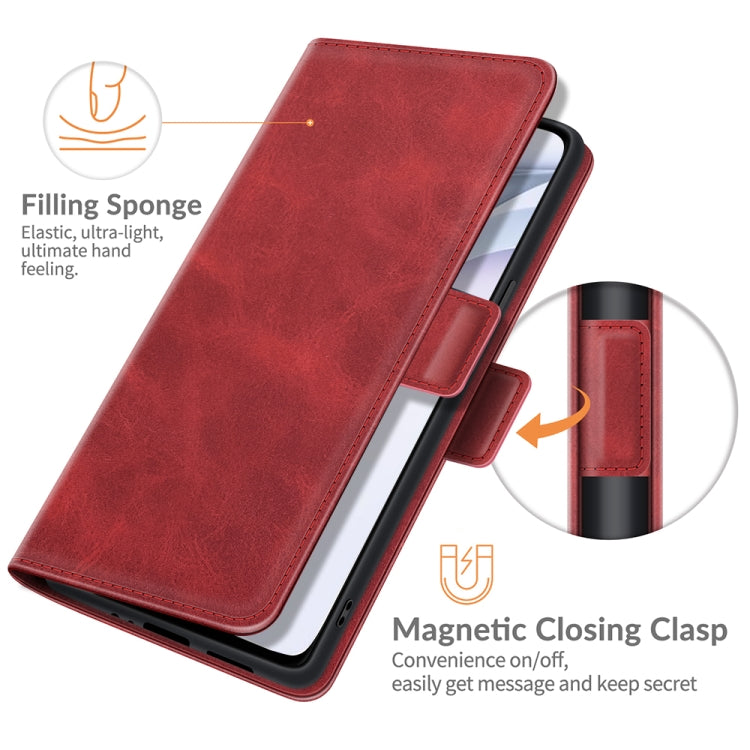 For Huawei P50 Dual-side Magnetic Buckle Horizontal Flip Leather Case with Holder & Card Slots & Wallet