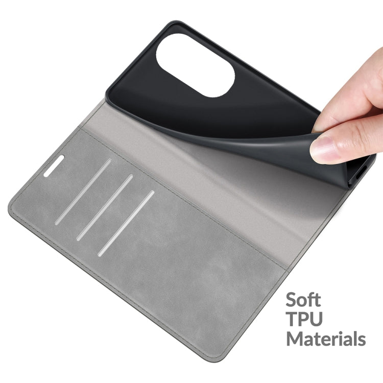 For Huawei P50 Pro Retro-skin Business Magnetic Suction Leather Case with Holder & Card Slots & Wallet