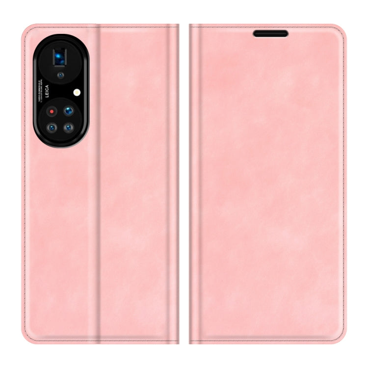 For Huawei P50 Pro Retro-skin Business Magnetic Suction Leather Case with Holder & Card Slots & Wallet
