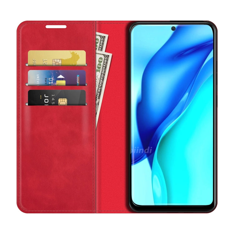 For Huawei P50 Pro Retro-skin Business Magnetic Suction Leather Case with Holder & Card Slots & Wallet