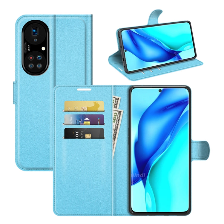 For Huawei P50 Pro Litchi Texture Horizontal Flip Protective Case with Holder & Card Slots & Wallet