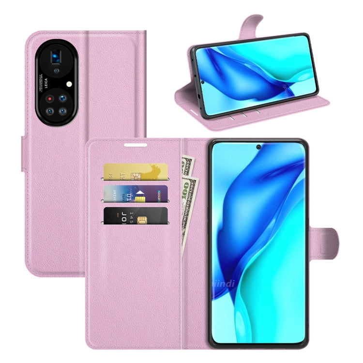 For Huawei P50 Pro Litchi Texture Horizontal Flip Protective Case with Holder & Card Slots & Wallet