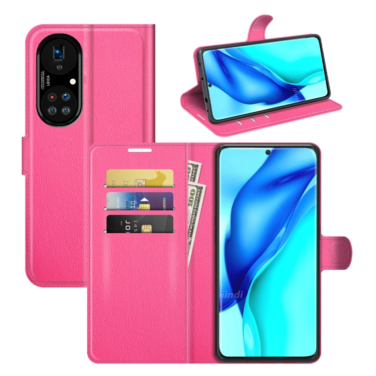 For Huawei P50 Pro Litchi Texture Horizontal Flip Protective Case with Holder & Card Slots & Wallet