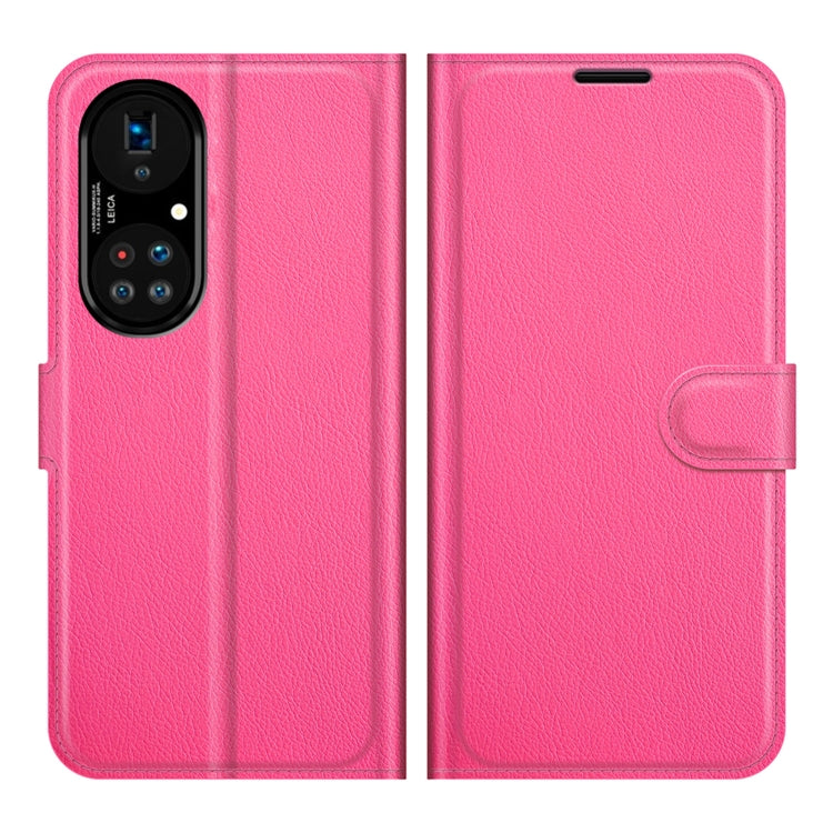 For Huawei P50 Pro Litchi Texture Horizontal Flip Protective Case with Holder & Card Slots & Wallet
