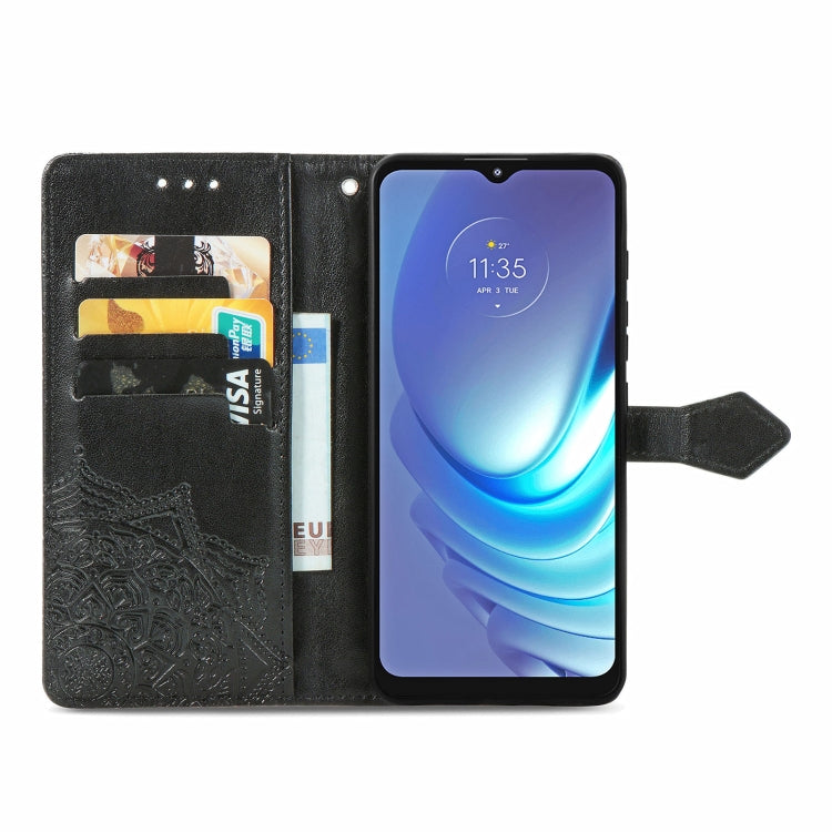 For Motorola Moto G50 Mandala Embossing Pattern Horizontal Flip Leather Case with Holder & Card Slots & Wallet & Lanyard