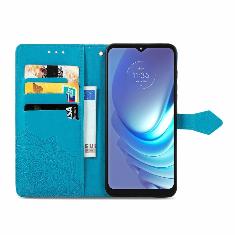 For Motorola Moto G50 Mandala Embossing Pattern Horizontal Flip Leather Case with Holder & Card Slots & Wallet & Lanyard