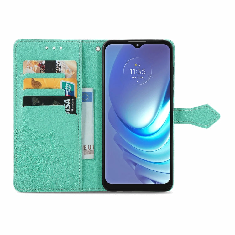 For Motorola Moto G50 Mandala Embossing Pattern Horizontal Flip Leather Case with Holder & Card Slots & Wallet & Lanyard