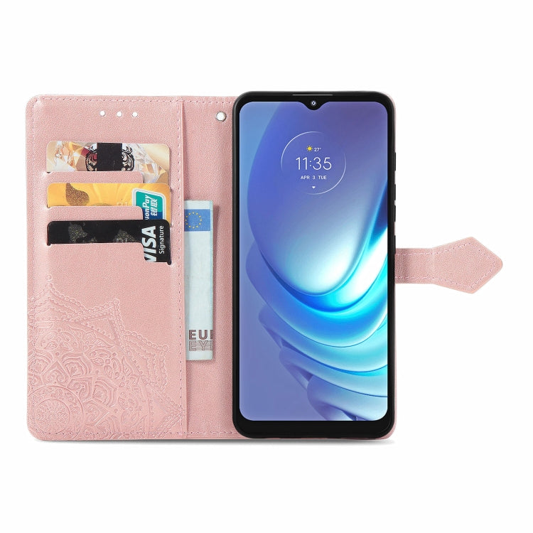 For Motorola Moto G50 Mandala Embossing Pattern Horizontal Flip Leather Case with Holder & Card Slots & Wallet & Lanyard