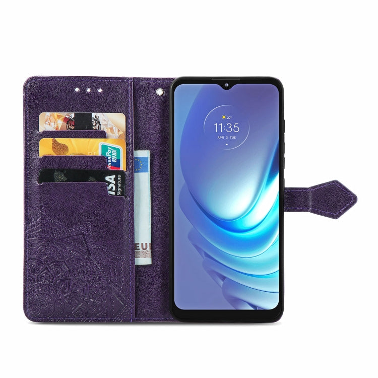 For Motorola Moto G50 Mandala Embossing Pattern Horizontal Flip Leather Case with Holder & Card Slots & Wallet & Lanyard