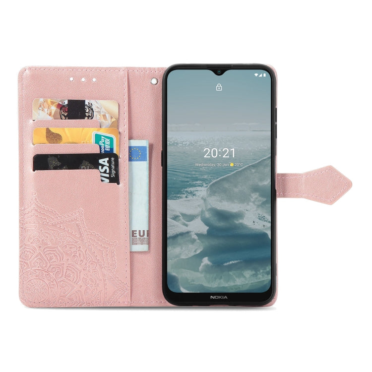 For Nokia 6.3 Mandala Embossing Pattern Horizontal Flip Leather Case with Holder & Card Slots & Wallet & Lanyard