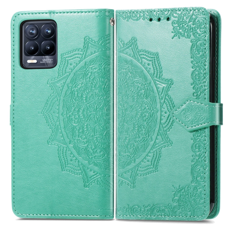 For OPPO Realme 8 / 8 Pro 4G Mandala Embossing Pattern Horizontal Flip Leather Case with Holder & Card Slots & Wallet & Lanyard