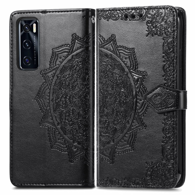 For vivo V20 SE Mandala Embossing Pattern Horizontal Flip Leather Case with Holder & Card Slots & Wallet & Lanyard