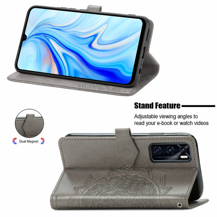 For vivo V20 SE Mandala Embossing Pattern Horizontal Flip Leather Case with Holder & Card Slots & Wallet & Lanyard